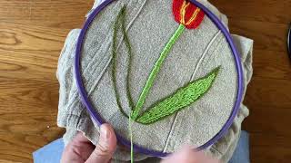 tulip vest embroidery process (sharing this one from my old patreon)