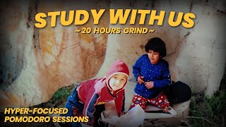 study with us live // 20 HOURS⚡️HyperFocused JEE 2024 Grind 🌦 rain+lofi & pomodoro┃Mighty90™ DAY 88