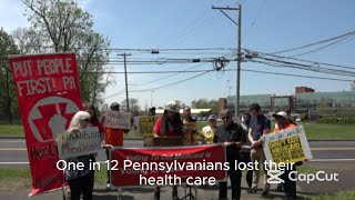 "Hospital Closures, Medicaid Cuts = Death!" Put People First! PA @ Lower Bucks Hospital