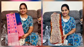Mangalagiri Pattu Kanchi Cotton n Georgette Dress  Materials || Akki Latest Collections ||