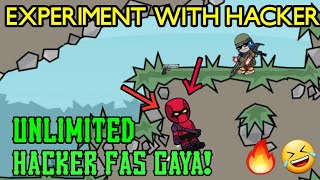 Experiment with Hacker || Mini Militia D.A.2 || Unlimited Hacker trapped🤣