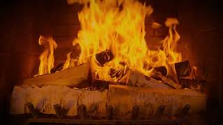 8K UHD 8 Hours of Birchwood Country Fireplace with Serene Flames 60FPS From Fireplace for Your Home