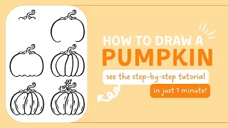 How to Draw a Pumpkin in 1 Minute