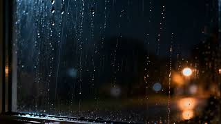 Heavy Rain on Window at Night | 20 Minutes for Deep Sleep