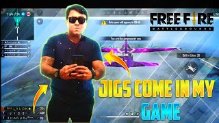 JIGS COME ON MY MATCH FREE FIRE|| BOSS ALOK, JIGS COME IN MY GAME!!