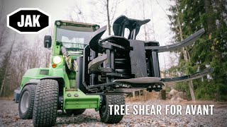 JAK R-Series Tree Shears for Avant loaders | Avant attachments | Jak.fi