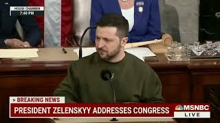 Zelenskyy singing in Congress