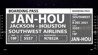 A Southwest Airlines Sunrise Full Flight - Jackson to Houston