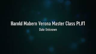 Harold Mabern-Verona Master Class