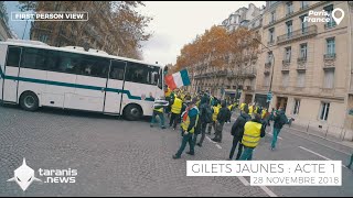 #SHORTS [FPV] GILETS JAUNES : ACTE 1 (24/11/2018) • PARIS