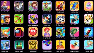 Knife Hit,Monkey Ropes,Action Balls,HelpThem:Tricky Puzzle,Brain Puzzle,Brick Builder!