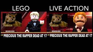 SML Movie: Precious’s Biggest Fan Live Action + LEGO Side by Side!