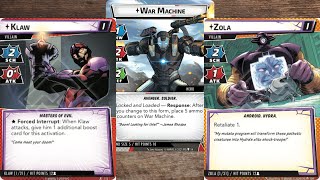 War Machine against Zola and Klaw in Marvel Champions