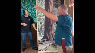 Stigler Printing - Wall Mural Before and After