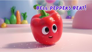 Bell Pepper Colors Song | Kids Vegetable Action (3D Cartoon)