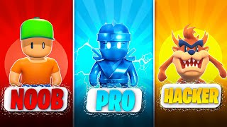 NOOB vs PRO vs HACKER (2025) | STUMBLE GUYS
