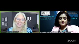 Sustainability Talks-Empower Alliance-World Environment Day with IIU & Dr. Srividhya Sukumar-4/6/25