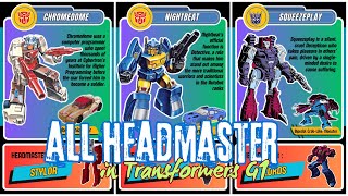 Every Headmaster in Transformers G1 – The Power of Nebulan and Transtector Fusion! #transformers #g1