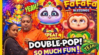 Double Pop & Big Wins on Fa Fa Fa - This slot PAYS Out! #casino #slot #liveslotplay #bigwin