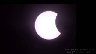 Eclipsa de soare 2015 vazuta din Baia Mare Romania - inceputul eclipsei.