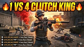 BGMI 1v4 Impossible Clutch 🔥 Solo vs Squad Full Rush Gameplay #pubg #bgmi 