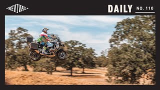 Face off in the dirt: BMW R1250GS, Husqvarna TE250, Royal Enfield INT650 // Revival Daily 110