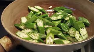 simple okra recipe with minced dry shrimp