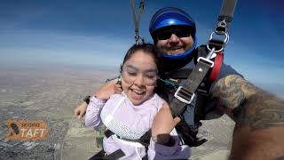 Skydive Taft Tandem Jump | Laura Carrillo from Bakersfield CA