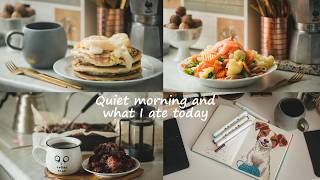 Quiet & Calm Morning | What I Ate Today | Coffee, Breakfast, Lunch & Chocolate Strawberry Cake