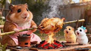 ⚠️🔥 Three Hamsters vs Wild Chicken… The Ending No One Expected! 🐔😱 AI Animation
