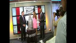Stanley Cup at Fox 32 Chicago July 10, 2013