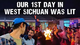CRAZY Tibetan Bonfire Party Road Tripping in West Sichuan