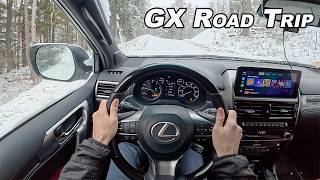 Lexus GX460 Road Trip To Maine - Snowy Climbs and Highway Miles in V8 Luxury (POV)