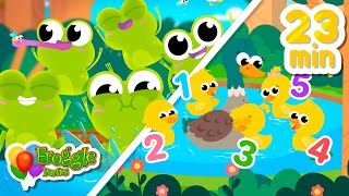 Five little speckled frogs, wheels on the bus, old macdonald & more. Nursery Rhymes for kids. 23 min