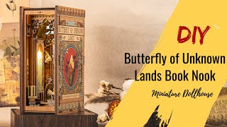 Butterfly of Unknown Lands Book Nook Miniature Dollhouse