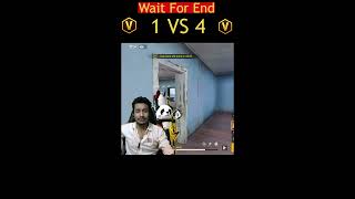 1 Vs 4 IQ lvl 9999999+Gameplay😱 #shorts #freefire