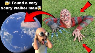 😱Scary Walker man and the found in real life 🤯 on Google Earth #Vairal#gaming