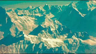 Himalayas view from the aircraft