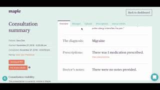 See your consultation summary