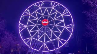 A very beautiful Ferris wheel project made of led pixels in Russian