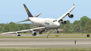 Terrible mistake when landing biggest Boeing 747 | X-Plane 11