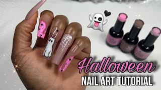 CUTE HALLOWEEN GELX Nail Art Tutorial | using vegan Gel Polish from @nailreservela8605