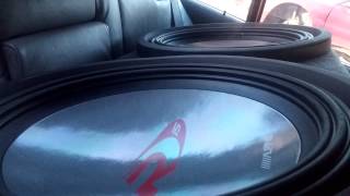 15" Alpine Type R subwoofers flexing