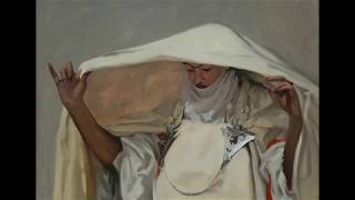 "Sacerdotisa" oil on canvas painting