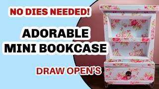😮😍AMAZING MINI BOOKCASE!! NO DIES!😲