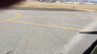 San Jose Airport Cessna 195 Taxiing on Ramp