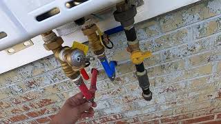 Installing PEX to Rinnai V6.5en with JWGJW PEX CINCH clamp fastening tool kit from Amazon 3