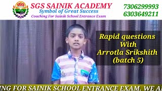 Rapid questions With.... Arrotla Srikshith