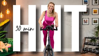 30 min INTENSE & FUN HIIT Indoor Cycling Workout