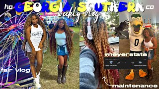 GEORGIA SOUTHERN HOMECOMING WEEKLY VLOG | gsu vs gsu game, fair vlog, maintenance, parties